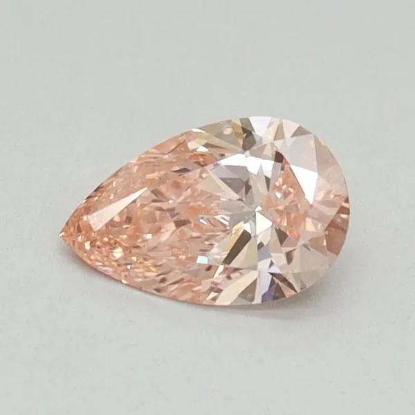 0.4ct PEAR Fancy Vivid Pink VS1 Coloured Lab diamond