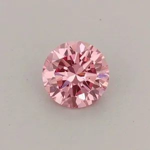 0.3ct ROUND Fancy Vivid Pink VVS2 Coloured Lab diamond