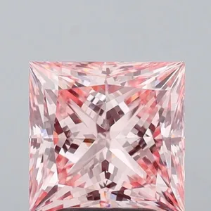 3.02ct PRINCESS Fancy Vivid Pink VS1 Coloured Lab diamond