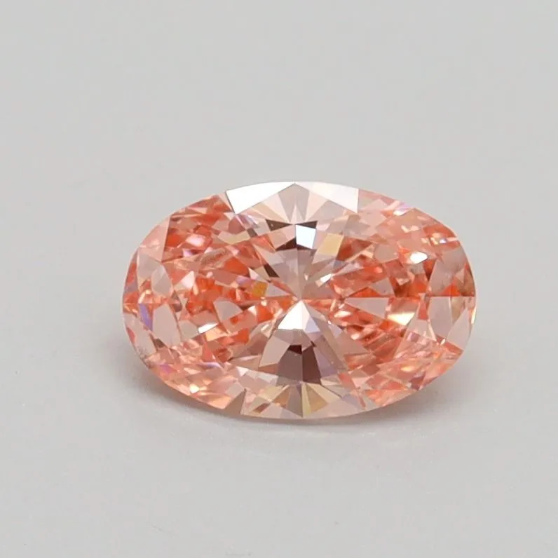 0.52ct OVAL Fancy Intense Pink VS2 Coloured Lab diamond
