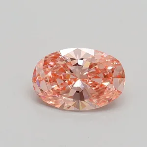 0.52ct OVAL Fancy Intense Pink VS2 Coloured Lab diamond