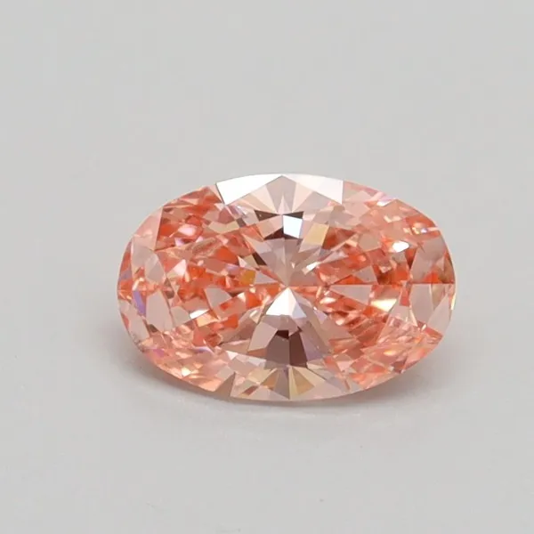 0.52ct OVAL Fancy Intense Pink VS2 Coloured Lab diamond
