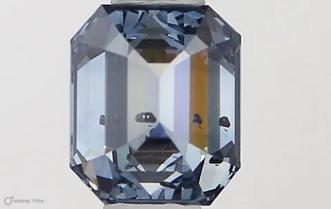 0.41ct EMERALD Fancy Vivid Blue SI1 Coloured Lab diamond