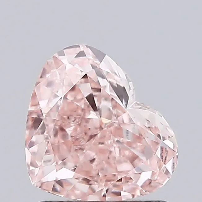 1.04ct HEART Fancy Intense Pink VVS2 Coloured Lab diamond