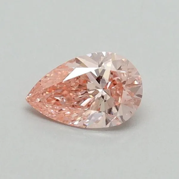 0.37ct PEAR Fancy Vivid Pink VVS2 Coloured Lab diamond