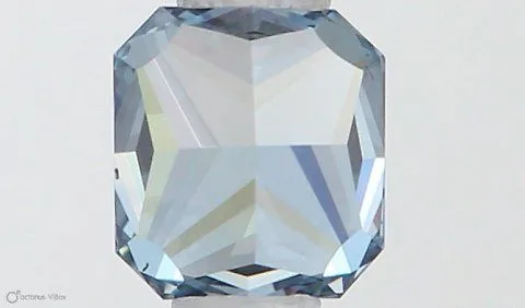 0.5ct RADIANT Fancy Vivid Blue VS2 Coloured Lab diamond
