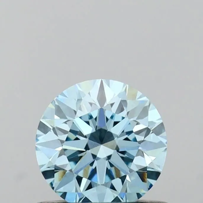0.55ct ROUND Fancy Vivid Blue VVS2 Coloured Lab diamond