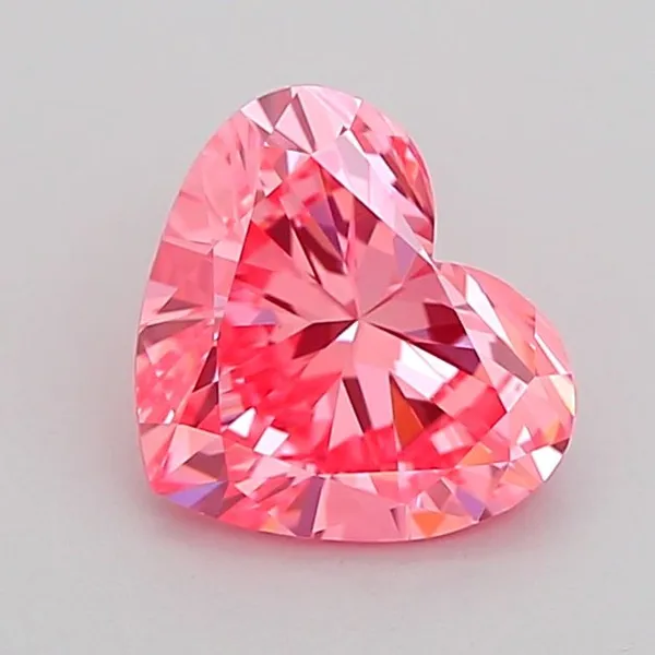 1.07ct HEART Fancy Vivid Pink VS1 Coloured Lab diamond