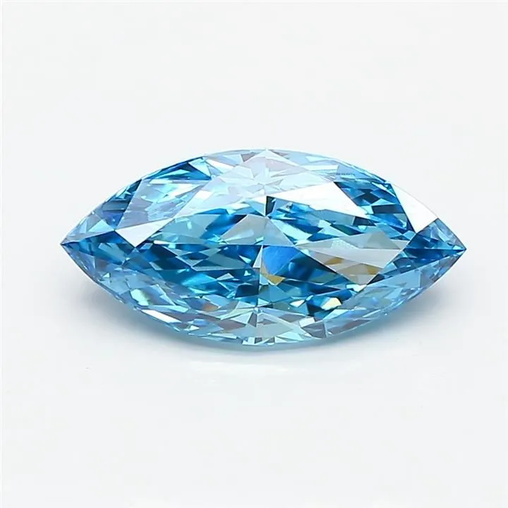 1.84ct MARQUISE Fancy Vivid Blue VVS2 Coloured Lab diamond
