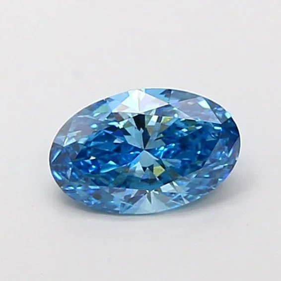 1.2ct OVAL Fancy Vivid Blue SI1 Coloured Lab diamond