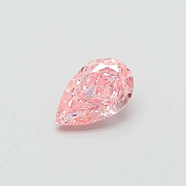 0.95ct PEAR Fancy Vivid Pink SI1 Coloured Lab diamond