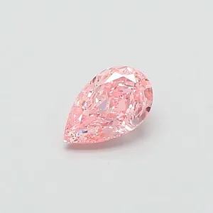 0.95ct PEAR Fancy Vivid Pink SI1 Coloured Lab diamond