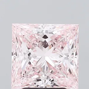 3ct PRINCESS Fancy Pink VS2 Coloured Lab diamond