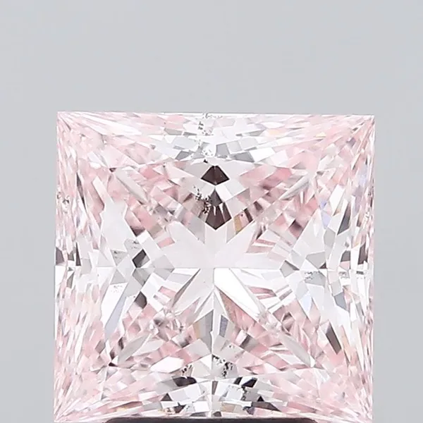 3ct PRINCESS Fancy Pink VS2 Coloured Lab diamond