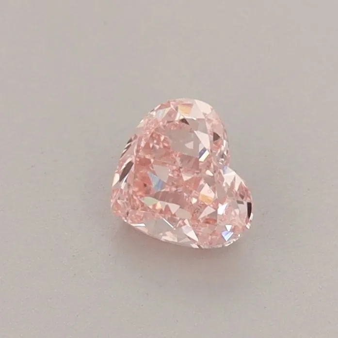 0.37ct HEART Fancy Vivid Pink VS2 Coloured Lab diamond