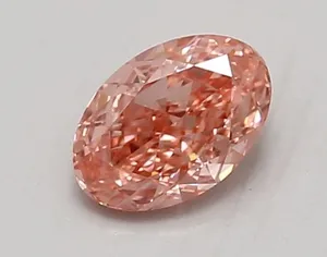 0.94ct OVAL Fancy Vivid Pink VS1 Coloured Lab diamond