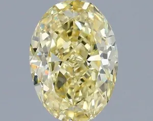 1.03ct OVAL Fancy Intense Yellow VS1 Coloured Lab diamond
