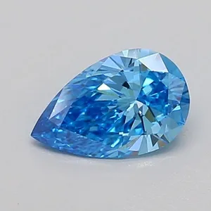 0.51ct PEAR Fancy Vivid Blue VS1 Coloured Lab diamond