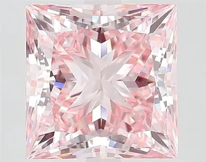 5.4ct PRINCESS Fancy Intense Pink VVS2 Coloured Lab diamond