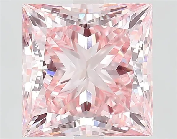 5.4ct PRINCESS Fancy Intense Pink VVS2 Coloured Lab diamond