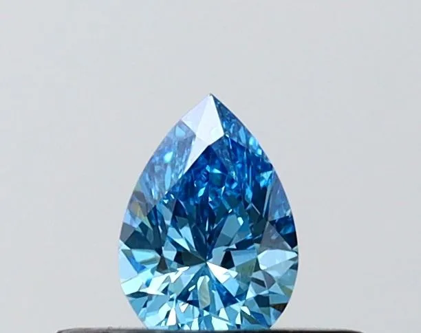 0.31ct PEAR Fancy Vivid Blue VS1 Coloured Lab diamond