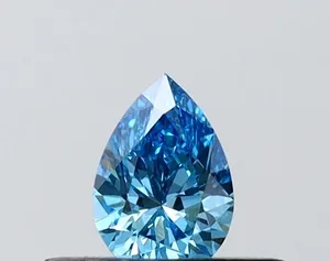 0.31ct PEAR Fancy Vivid Blue VS1 Coloured Lab diamond