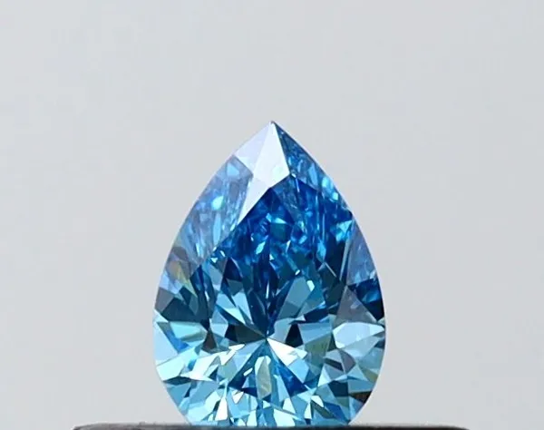 0.31ct PEAR Fancy Vivid Blue VS1 Coloured Lab diamond