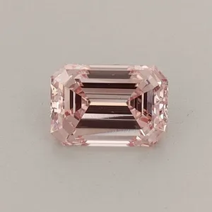 0.47ct EMERALD Fancy Intense Pink VVS2 Coloured Lab diamond