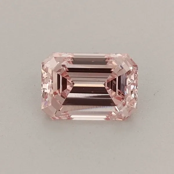 0.47ct EMERALD Fancy Intense Pink VVS2 Coloured Lab diamond