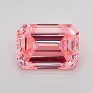 1.07ct EMERALD Fancy Vivid Pink VS1 Coloured Lab diamond