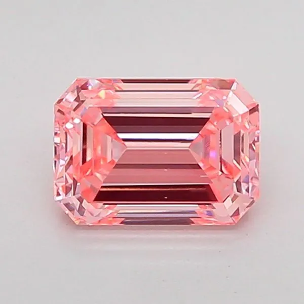 1.07ct EMERALD Fancy Vivid Pink VS1 Coloured Lab diamond