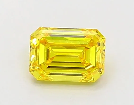 1.06ct EMERALD Fancy Vivid Yellow VS2 Coloured Lab diamond