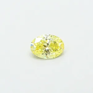 0.43ct OVAL Fancy Intense Yellow VS1 Coloured Lab diamond