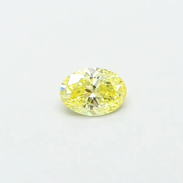 0.43ct OVAL Fancy Intense Yellow VS1 Coloured Lab diamond