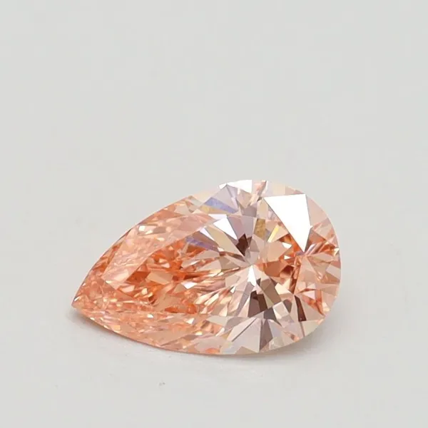 0.51ct PEAR Fancy Intense Pink VS1 Coloured Lab diamond