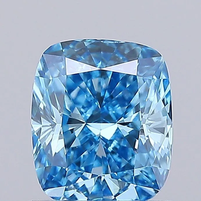 1.03ct CUSHION Fancy Vivid Blue VS1 Coloured Lab diamond