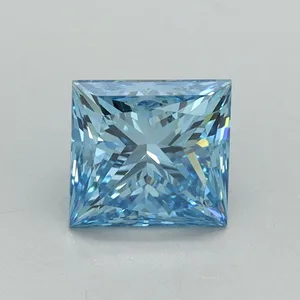 1.16ct PRINCESS Fancy Vivid Blue VS1 Coloured Lab diamond