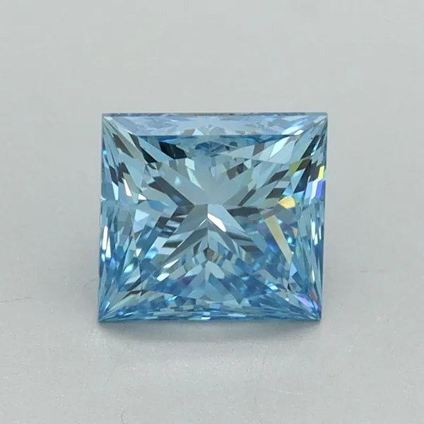 1.16ct PRINCESS Fancy Vivid Blue VS1 Coloured Lab diamond