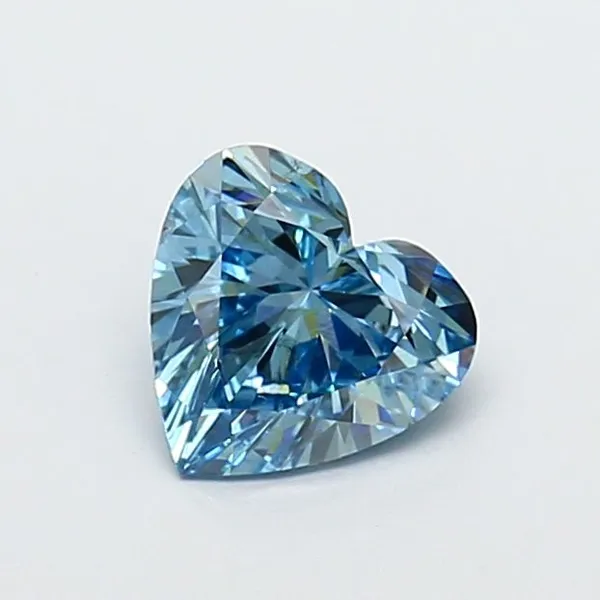 1.01ct HEART Fancy Vivid Blue VS2 Coloured Lab diamond