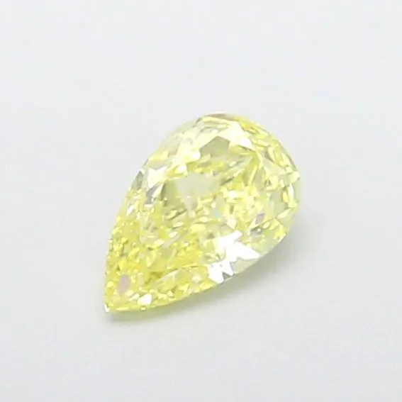 0.65ct PEAR Fancy Intense Yellow VS1 Coloured Lab diamond