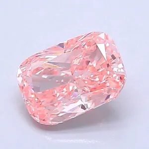 1.01ct CUSHION Fancy Vivid Pink VS1 Coloured Lab diamond