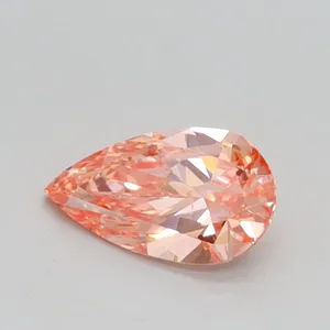 0.5ct PEAR Fancy Vivid Pink SI1 Coloured Lab diamond