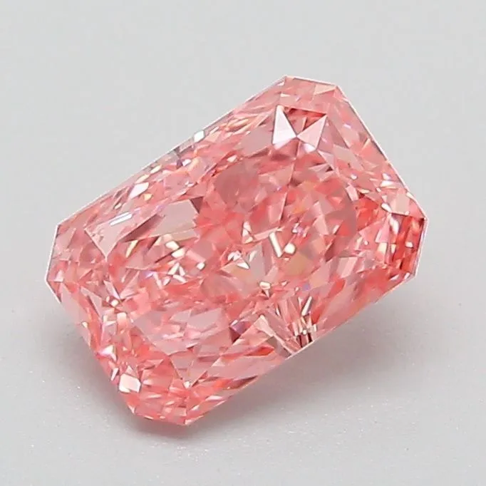 1.02ct RADIANT Fancy Vivid Pink VVS2 Coloured Lab diamond