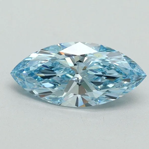 1.02ct MARQUISE Fancy Vivid Blue VS1 Coloured Lab diamond