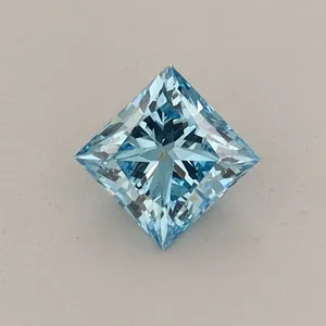 0.41ct PRINCESS Fancy Vivid Blue VS1 Coloured Lab diamond