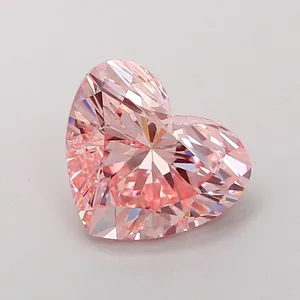 1.97ct HEART Fancy Vivid Pink VS1 Coloured Lab diamond