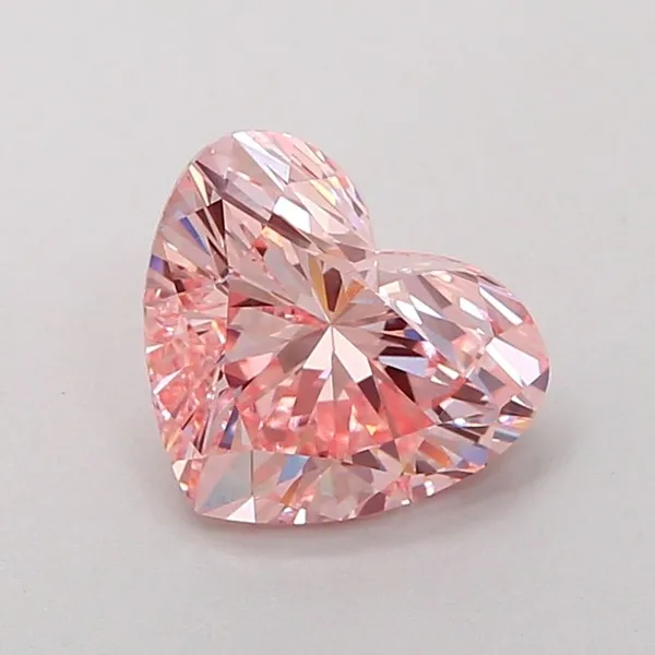 1.97ct HEART Fancy Vivid Pink VS1 Coloured Lab diamond