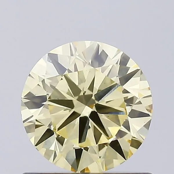 0.64ct ROUND Fancy Yellow VS1 Coloured Lab diamond