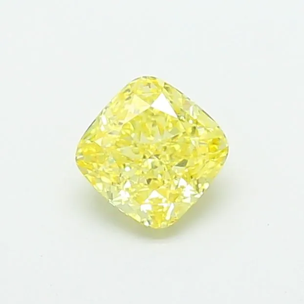 1.05ct CUSHION Fancy Intense Yellow VVS2 Coloured Lab diamond