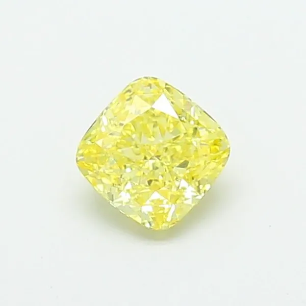 1.05ct CUSHION Fancy Intense Yellow VVS2 Coloured Lab diamond